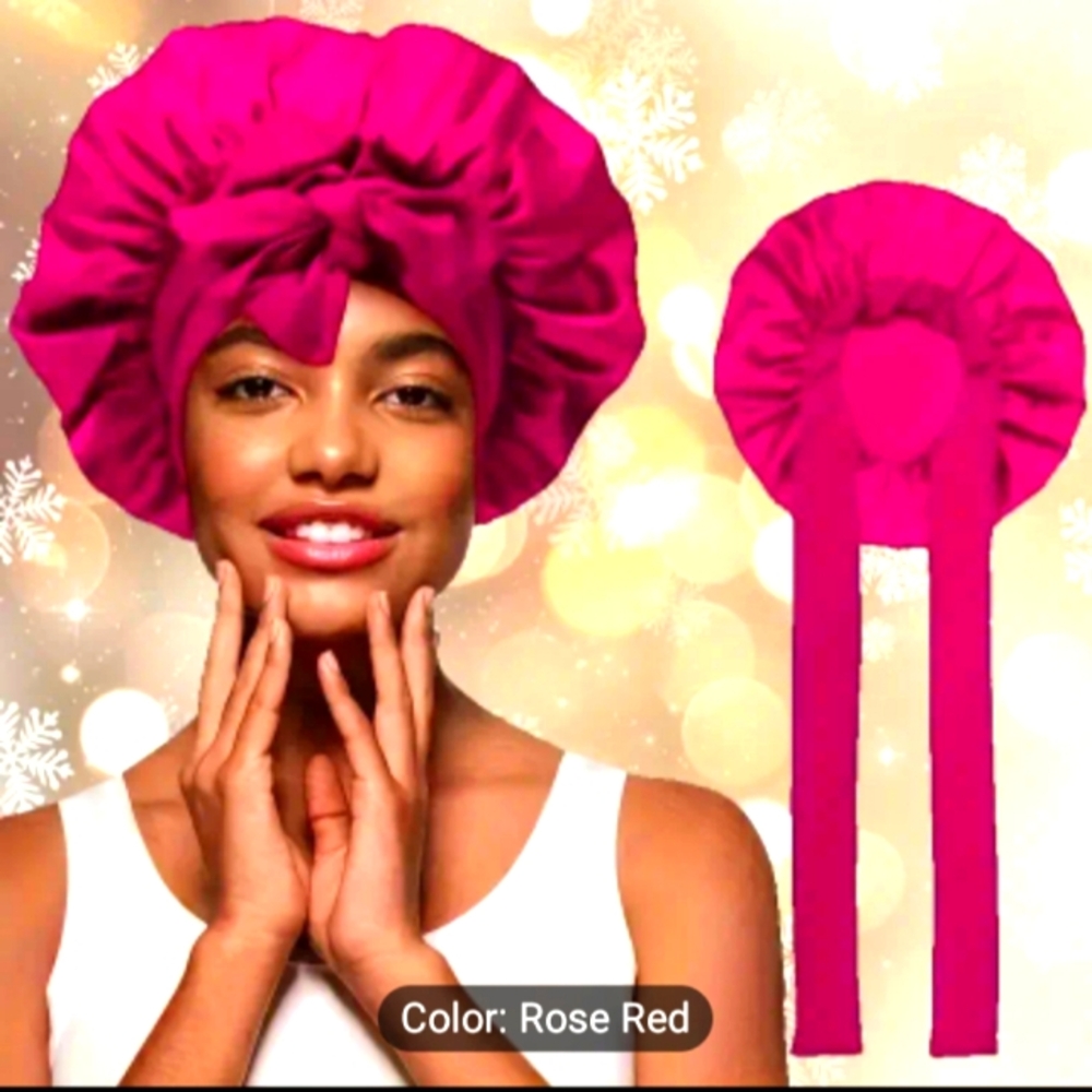 2 PCs Satin Bonnet Silk Like Texture  Unisex Sleep Cap. BUNDLE 2pcs #New